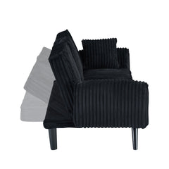 Minimalist style, straight-line corduroy sofa suitable for sitting and lying in the living room and bedroom