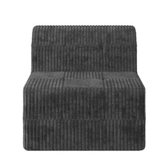 Modern Minimalist L Shape Modular Sectional Sofa, Sleeper Corduroy Couch, Comfy Space-Efficient Design, Grey