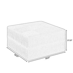 Modern Minimalist L Shape Modular Sectional Sofa, Sleeper Corduroy Couch, Comfy Space-Efficient Design, Grey