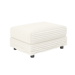 104.3 ' Plush Corduroy 4-Seat Sofa, Modern Comfy Upholstered Sofa Cloud Couch, Deep Seat Couches with Soft Pillows and 2 Ottomans, Convertible Sofa Lounge Chair, for Living Room,Apartment,Office,Beige