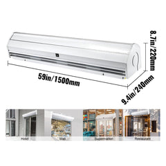 59" Heavy Duty Commercial Indoor Air Door Curtain, 965/1113CFM (98421603)