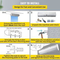 59" Heavy Duty Commercial Indoor Air Door Curtain, 965/1113CFM (98421603)