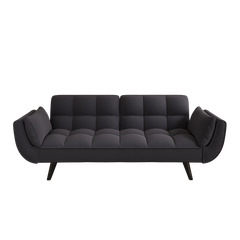 74 'black sofa Soft two armrests throw pillow pillow comfortable fit apartment bedroom small space
