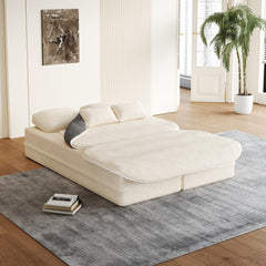 75''2-in-1 Foldable Sofa,Convertible Sleeper Foam Sofa Bed with Multi Functional Blanket, Corduroy Floor folding sofa bed,  Floor Sofa Lounge Sofa for Living Room Bedroom Lounge Studio