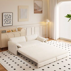 66' Queen Pull Out Sofa Bed, 3-in-1 Convertible Sleeper Sofa with Side Storage,Multi-Functional Velvet Loveseat Bed for Living Room,Bedroom(Old Sku:W1885S00043,New Sku:W1885S00186/W1885S00221)