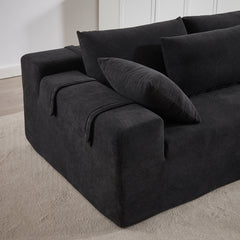 Modern Chenille Upholstered Sectional Sofa Couch Set,Modular 108' L Shaped Sectional Living Room Sofa Set With 6 Pillows,Free Combination Sofa Couch for Living Room,Bedroom(Right Chaise)W834P240010