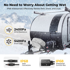 BougeRV Yuma 100W CIGS Thin-film Flexible Solar Panel with Pre-Punched Holes (Long Version)