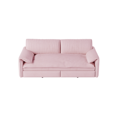 66' Queen Pull Out Sofa Bed, 3-in-1 Convertible Sleeper Sofa with Side Storage,Multi-Functional Velvet Loveseat Bed for Living Room,Bedroom,Apartment,Office(Old Sku:W1885P163513;New Sku:W1885S00226)