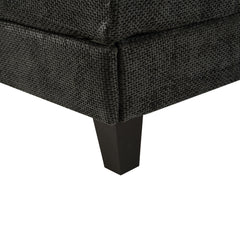 Modern Chaise Lounge Sofa 57.1' Sofa Bed with Adjustable Backrest and LED Light Strip, Grey Chenille Upholstered
