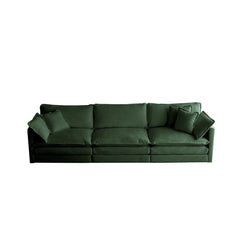 2-Piece Upholstered Sofa, Living Room Sectional Sofa Set Modern Sofa Couches Set , Deep Seat Sofa for Living Room Apartment, 1+3 Seat Green Chenille