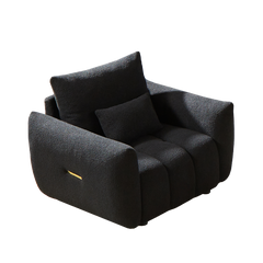 MH36.8'' Teddy Fabric Sofa, Modern Lounge Chair for Apartment, Office, Living Room and Bedroom black W1193S00087