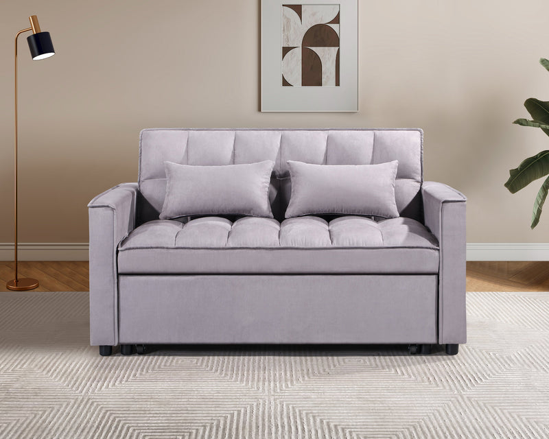 Pull Out Couch Bed-3 in 1 Convertible Sofa Bed, Upgraded wear-resistant suede fabric  Sleeper Chair Bed, Lounge Sleeper Sofa with Pullout Sofabed for Small Space Apartment Bedroom Living Room
