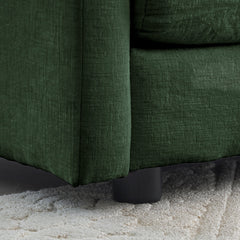 2-Piece Upholstered Sofa, Living Room Sectional Sofa Set Modern Sofa Couches Set , Deep Seat Sofa for Living Room Apartment, 1+3 Seat Green Chenille