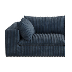 Cloud Sofa,Corduroy Fabric,Deep Seat Couches,Double-layer design,Removable  Cushion,No Assembly, DIY Combination for Living room, Bedroom,Conference room ,Apartment,Blue