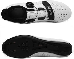 Scurtain Unisex Road Bike Cycling Shoes, White, EU 38