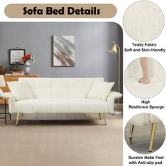 70.1 'futon sofa bed, convertible double sofa bed with folding armrests for living rooms and small Spaces