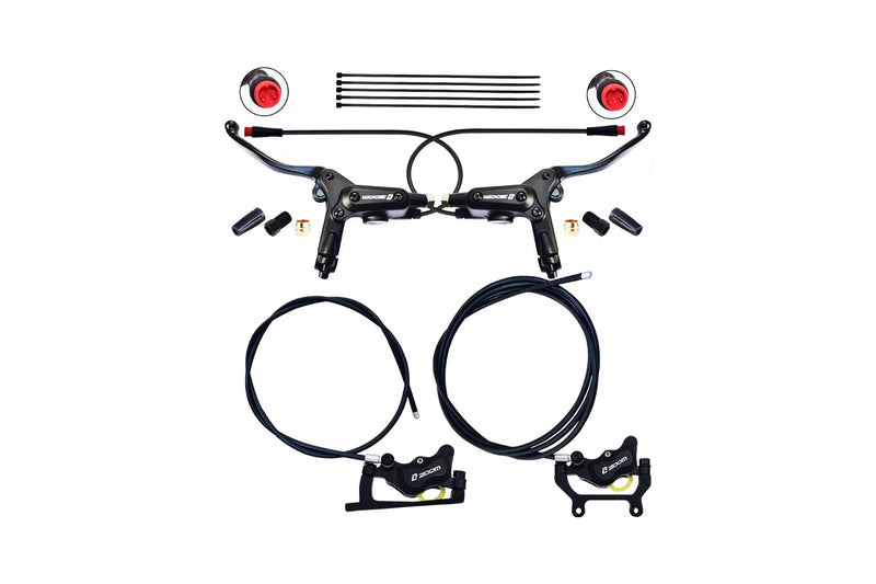 Beecool Bikes Upgraded 4-Pistons E-Bike Electric Power-Off Hydraulic Brake Set 1 Pair