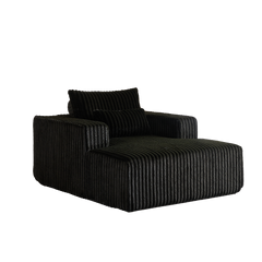 62.5-Inch Corduroy Sponge Sofa Lounge Chair,No Assembly Required,Fluffy Modern Sleeper Chair for Indoor Living Room Bedroom