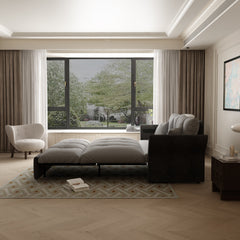 74.8' Queen Pull Out Sofa Bed, 3-in-1 Convertible Sleeper Tufted Sofa with 2 Soft Pillows,Multi-Functional Velvet Loveseat Bed,Grey(New Sku:W1885S00170/W1885S00218)