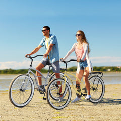 Single Speed Bicycles 26'Inch,Steel Frame, Wide Wheels for Stability, Rear Coaster Brakes,Multiple ColorsWomen's Beach Cruiser Bike