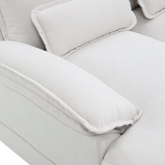 Modern U-shaped Sectional Sofa with Waist Pillows, 6-Seat Upholstered Symmetrical Sofa Furniture, Sleeper Sofa Couch with Chaise Lounge, Chenille and Velvet Options