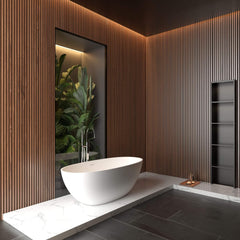 65" Luxury Freestanding Soaking Bathtub With Overflow And Pop-Up Drain (SAK69451)
