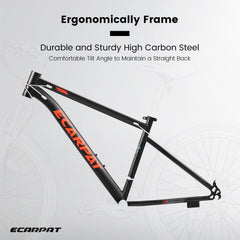 A27301 27.5 Inch Mountain Bike for Adults, Durable High Carbon Steel Frame, Disc Brakes, Stylish Brown Edge Tires, Ideal for Commuting and Outdoor Exploration