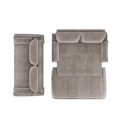 73.2' Queen Pull Out Sofa Bed,3-in-1 Convertible Sleeper Sofa,Multi-Functional Velvet Loveseat Bed,Grey(Old Sku:W1885S00051;New Sku:W1885S00229)