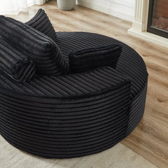 55''L Corduroy Sponge single sofa,No Assembly Required,Fluffy Modern Sleeper Chair for Living room, Bedroom, Lounge and Projection Room(Not a swivel chair.)