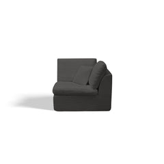 Cloud Sectional Couch for Living Room, Convertible L-Shape Sofa with Ottoman, 3 Seater Modular Design in Gray Chenille Fabric, 110 inches