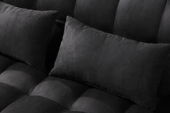 Pull Out Couch Bed-3 in 1 Convertible Sofa Bed, Upgraded wear-resistant suede fabric  Sleeper Chair Bed, Lounge Sleeper Sofa with Pullout Sofabed for Small Space Apartment Bedroom Living Room