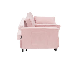 Folding sofa bed with adjustable back access to sofa recliner single bed Adult Modern chair bed ,pink