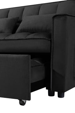Pull Out Couch Bed-3 in 1 Convertible Sofa Bed, Upgraded wear-resistant suede fabric  Sleeper Chair Bed, Lounge Sleeper Sofa with Pullout Sofabed for Small Space Apartment Bedroom Living Room