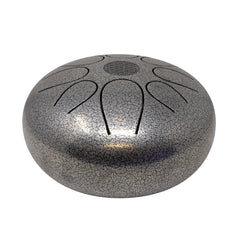 Rare Earth Gallery 20cm Pentatonic Steel Singing Drum - Metal Silver W03L-HL