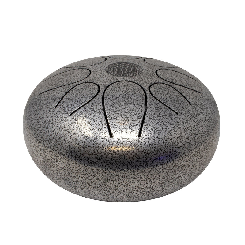 Rare Earth Gallery 20cm Pentatonic Steel Singing Drum - Metal Silver W03L-HL