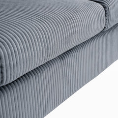 Modern L-Shaped Sectional Sofa with Padded Cashmere Upholstery – Space-Saving Design for Living Rooms & Apartments, Easy Assembly, Grey