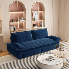 73.2' Queen Pull Out Sofa Bed,3-in-1 Convertible Sleeper Sofa,Multi-Functional Velvet Loveseat Bed,Blue(Old Sku:W1885S00124,New Sku:W1885S00232)