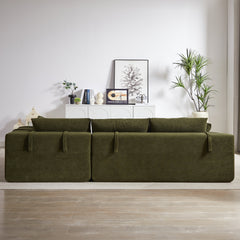 Modern Chenille Upholstered Sectional Sofa Couch Set,Modular 108' L Shaped Sectional Living Room Sofa Set With 6 Pillows,Free Combination Sofa Couch for Living Room,Bedroom(Right Chaise)W834P240007