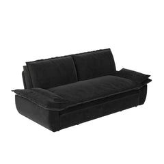 73.2' Queen Pull Out Sofa Bed,3-in-1 Convertible Sleeper Sofa,Multi-Functional Velvet Loveseat Bed,Black(Old Sku:W1885S00050;New Sku:W1885S00228)