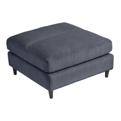 Modern corduroy modular section sofa, U-shaped convertible L-shaped sofa set with pillow, oversized sectional sofa with footstool, suitable for living room, attic, apartment, office - Gray 6 seat