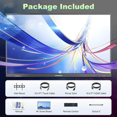 REHISK COOLHOOD 65" 4K Smart Whiteboard (Touchscreen, Android 13, Wireless Sharing, App Ecosystem) LT65D8