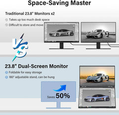 InnoView Foldable 23.8" Dual Monitor-INVPM609 PM609