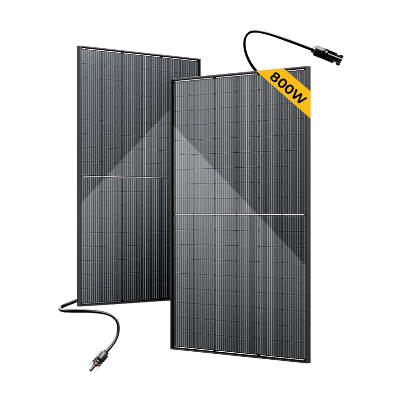 BougeRV Bifacial 800 Watts 10BB 12V/24V Rigid Solar Panel