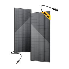 BougeRV Bifacial 600 Watts 12BB 12V/24V Rigid Solar Panel