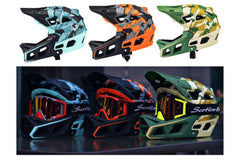 Beecool Bikes Full Face Mountain Bike Helmet for Men & Women With Goggles