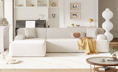 U_Style Modern Large L-Shape Modular Sectional Sofa for Living Room, Bedroom, Salon, 2 Piece Free Combination, Simplified Style(old sku:WY000356AAA)