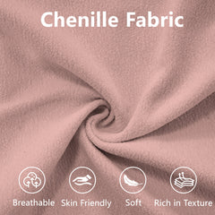 Cloud Couch 2 Seater Sofa for Living Room, Chenille 2 - Seat sofa with 2 Lumbar pillows and 2 throw pillows,Chenille Pink