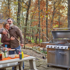 Monument Grills 77352 | Full Stainless Propane Gas Grill with Free Rotisserie Kit