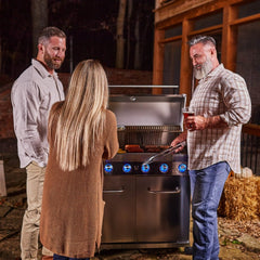 Monument Grills 77352 | Full Stainless Propane Gas Grill with Free Rotisserie Kit