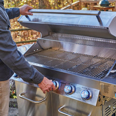 Monument Grills 77352 | Full Stainless Propane Gas Grill with Free Rotisserie Kit